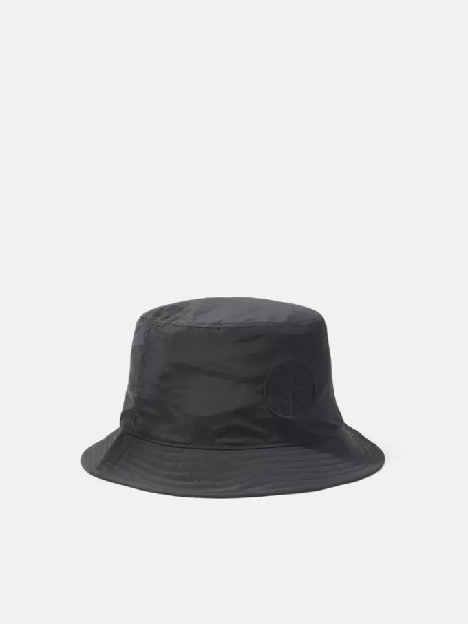 Bucket Hat mit Netzfutter und Compass-Stickerei