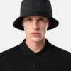Bucket Hat mit Netzfutter und Compass-Stickerei