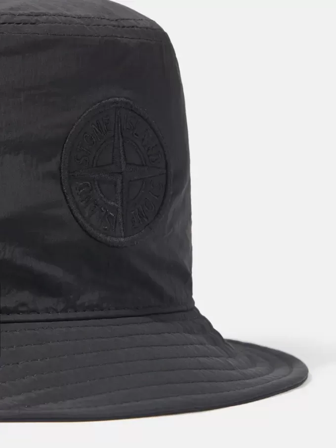 Bucket Hat mit Netzfutter und Compass-Stickerei