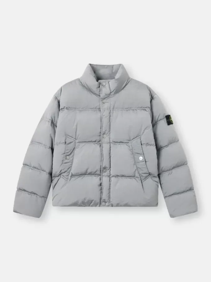 Daunenjacke mit Anti-Drop- und Druckknopftaschen Daunenjacke mit Anti-Drop- und Druckknopftaschen
