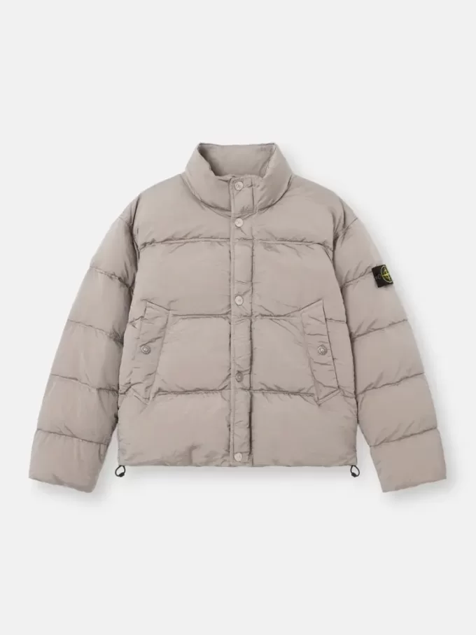 Daunenjacke mit Anti-Drop- und Druckknopftaschen Daunenjacke mit Anti-Drop- und Druckknopftaschen