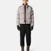 Daunenjacke mit Anti-Drop- und Druckknopftaschen Daunenjacke mit Anti-Drop- und Druckknopftaschen