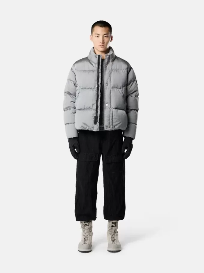 Daunenjacke mit Anti-Drop- und Druckknopftaschen Daunenjacke mit Anti-Drop- und Druckknopftaschen