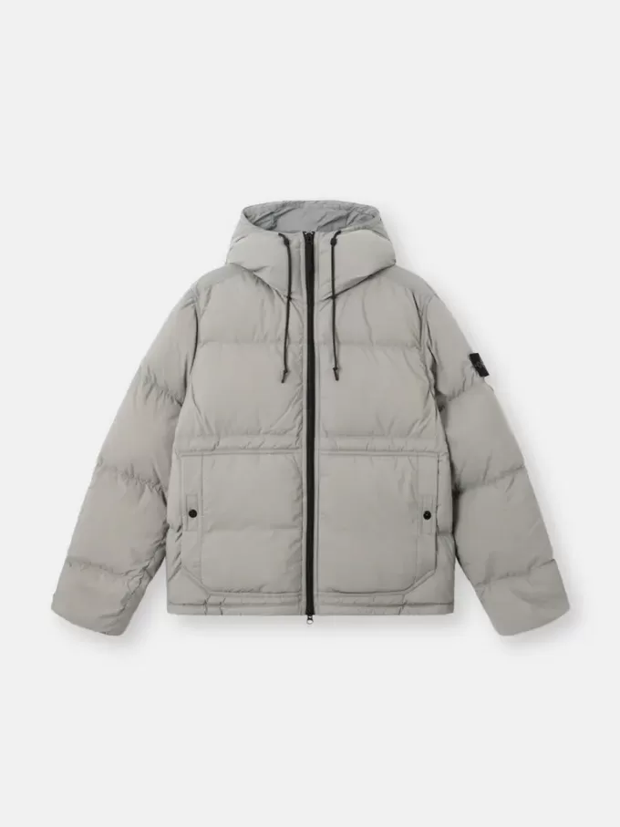 Daunenparka mit wasserabweisender Oberfläche und Druckknopftaschen Daunenparka mit wasserabweisender Oberfläche und Druckknopftaschen