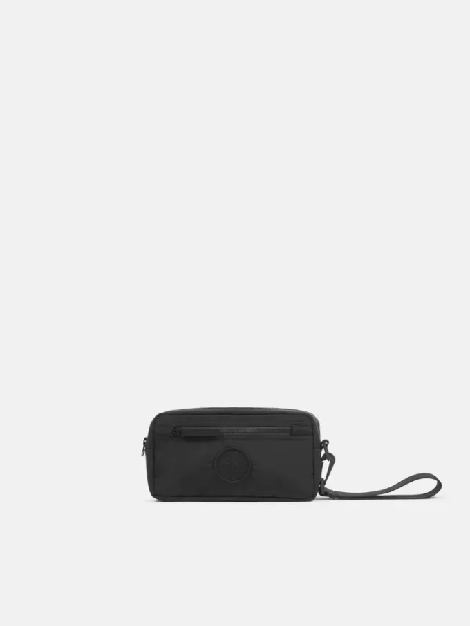 Gepolsterte Reißverschlusstasche mit Taschen und Riemen