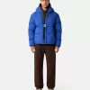 Kapuzen-Daunenjacke mit Anti-Drop- und Druckknopftaschen Kapuzen-Daunenjacke mit Anti-Drop- und Druckknopftaschen