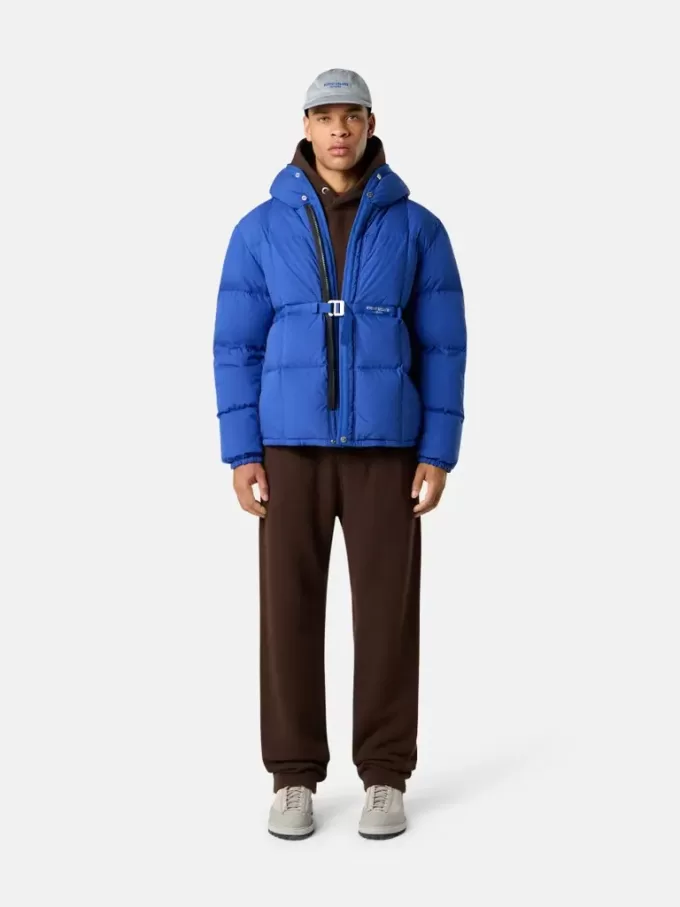 Kapuzen-Daunenjacke mit Anti-Drop- und Druckknopftaschen Kapuzen-Daunenjacke mit Anti-Drop- und Druckknopftaschen