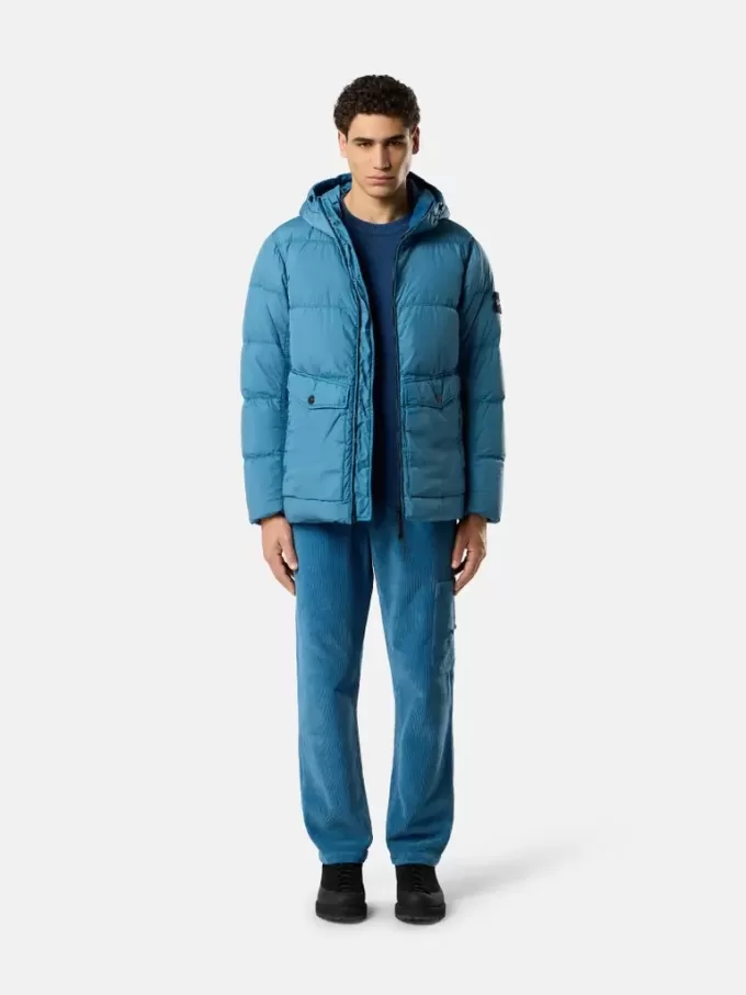 Kapuzen-Daunenjacke mit Windschutz Kapuzen-Daunenjacke mit Windschutz