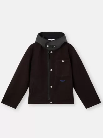 Kapuzenjacke mit Kinnriemen und Brusttasche