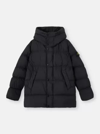 Kapuzenparka aus Daunen mit Windschutz Kapuzenparka aus Daunen mit Windschutz