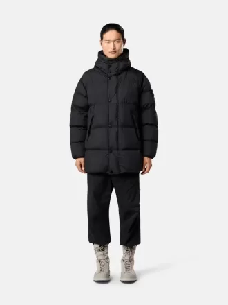 Kapuzenparka aus Daunen mit Windschutz Kapuzenparka aus Daunen mit Windschutz