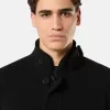 Knopfleiste-Pullover mit Filzbesatz Knopfleiste-Pullover mit Filzbesatz