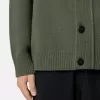 Knopfleiste-Pullover mit Filzbesatz Knopfleiste-Pullover mit Filzbesatz