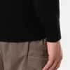 Knopfleiste-Pullover mit Filzbesatz Knopfleiste-Pullover mit Filzbesatz