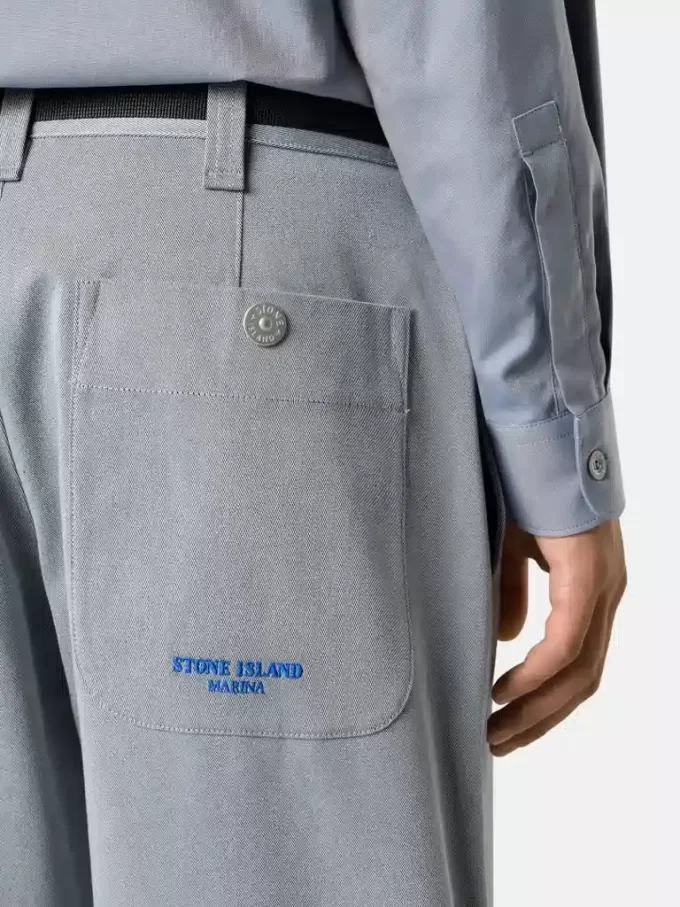 Lockere Chino-Hose mit Nylon-Gürtel
