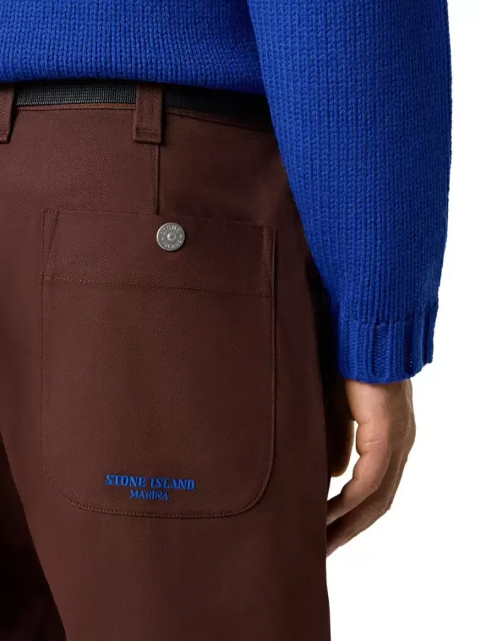 Lockere Chino-Hose mit Nylon-Gürtel