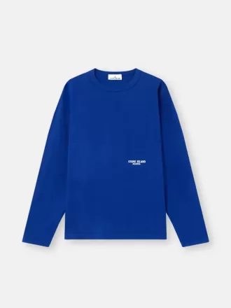 Oversized-Fit-Langarm-T-Shirt mit Marina-Stickerei