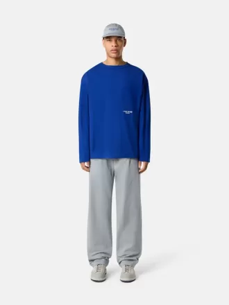 Oversized-Fit-Langarm-T-Shirt mit Marina-Stickerei