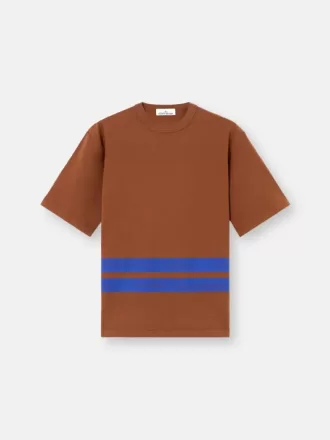 Oversized-Fit-T-Shirt mit kurzen Ärmeln und bedruckten Streifen Oversized-Fit-T-Shirt mit kurzen Ärmeln und bedruckten Streifen