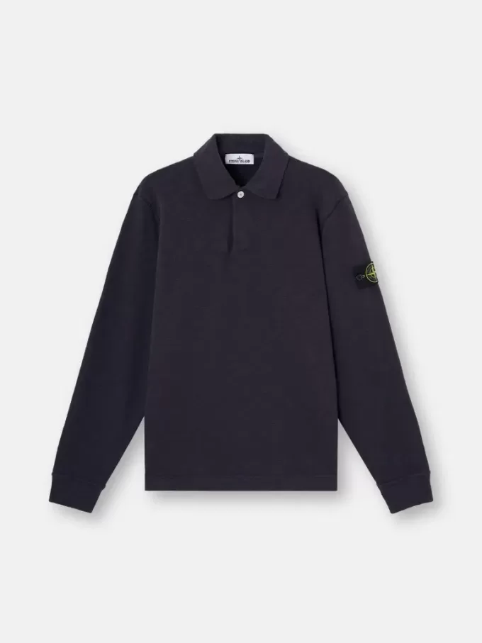 Polo-Sweatshirt in regulärer Passform mit Druckknopfverschluss Polo-Sweatshirt in regulärer Passform mit Druckknopfverschluss