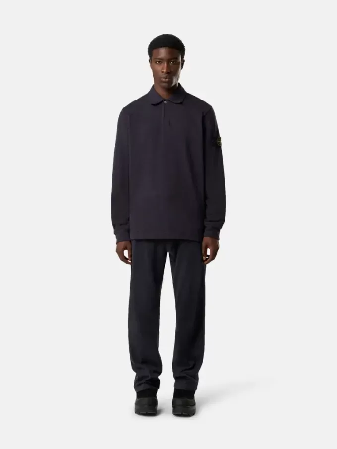 Polo-Sweatshirt in regulärer Passform mit Druckknopfverschluss Polo-Sweatshirt in regulärer Passform mit Druckknopfverschluss