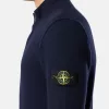 Pullover mit halbem Reißverschluss und Filzbesatz Pullover mit halbem Reißverschluss und Filzbesatz