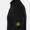 Pullover mit halbem Reißverschluss und Filzbesatz Pullover mit halbem Reißverschluss und Filzbesatz