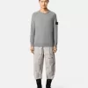 Pullover mit Rundhalsausschnitt, Raglanärmeln und gerippten Bündchen Pullover mit Rundhalsausschnitt, Raglanärmeln und gerippten Bündchen