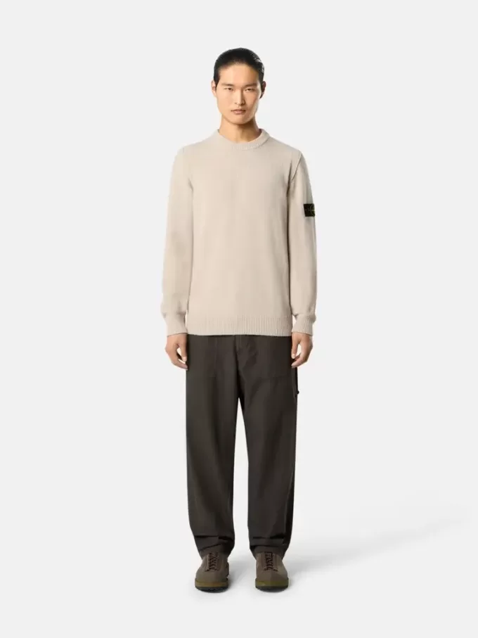 Pullover mit Rundhalsausschnitt und Details in Umkehrmaschen