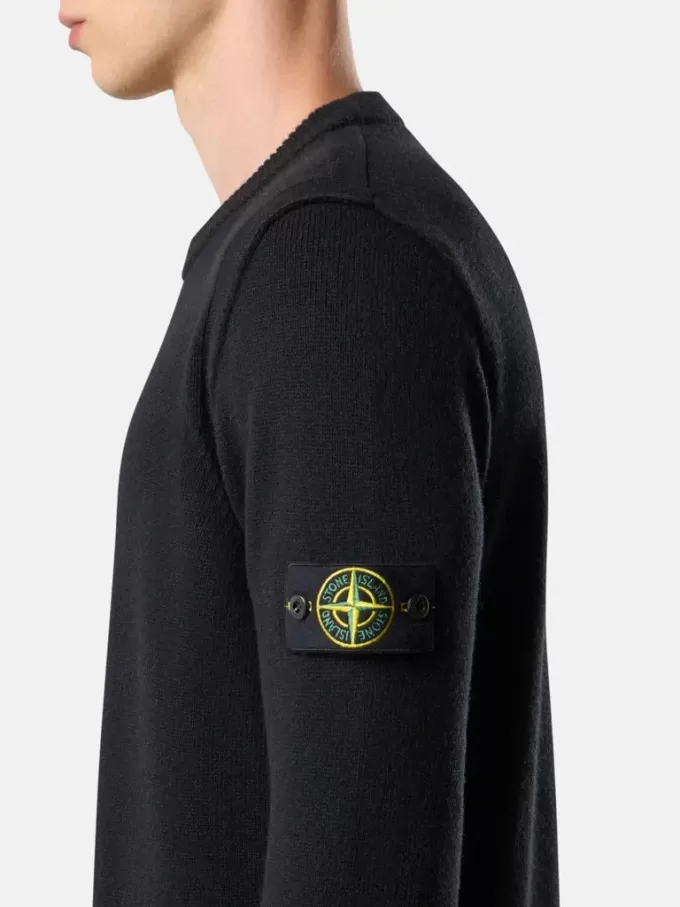 Pullover mit Rundhalsausschnitt und Details in Umkehrmaschen