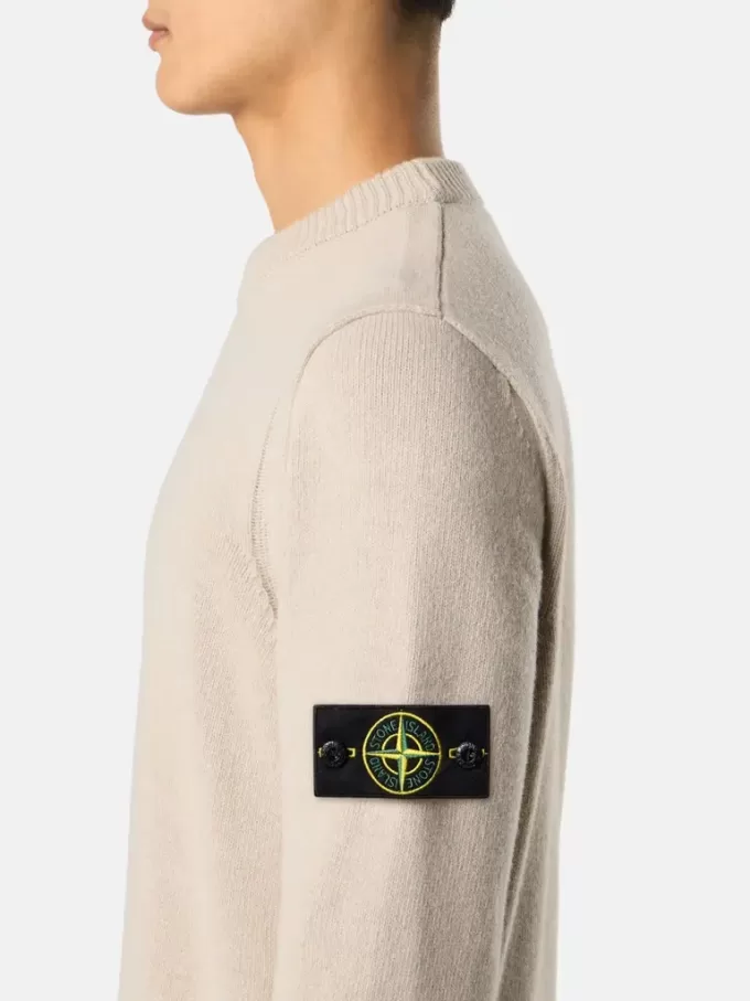 Pullover mit Rundhalsausschnitt und Details in Umkehrmaschen
