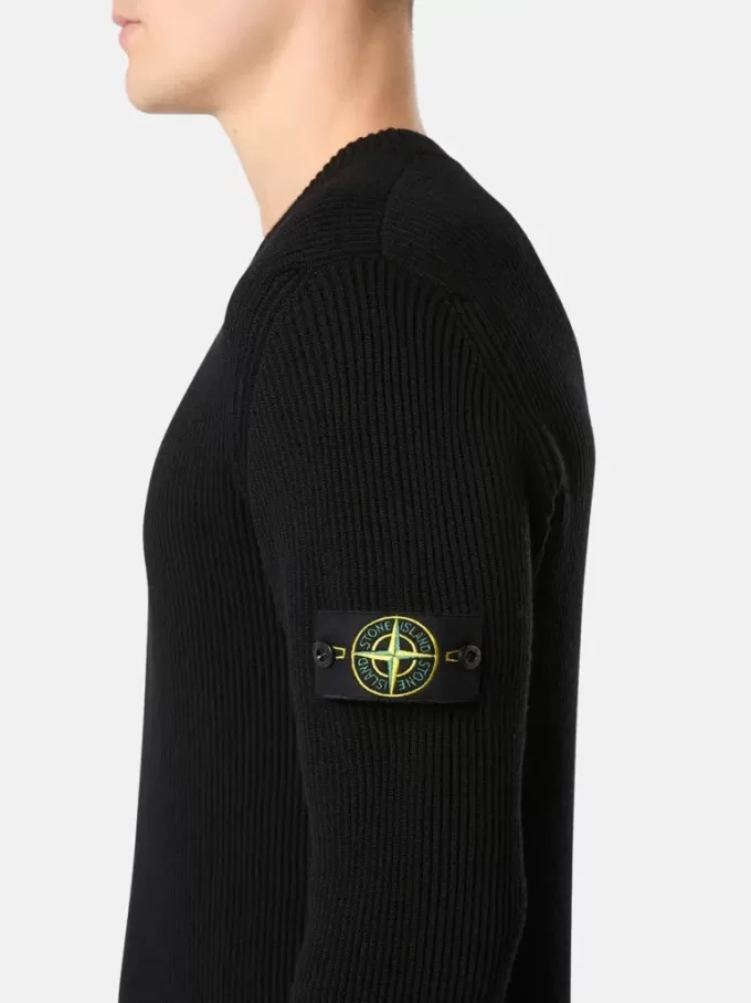 Pullover mit Rundhalsausschnitt und gerippten Bündchen