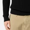 Pullover mit Rundhalsausschnitt und gerippten Bündchen