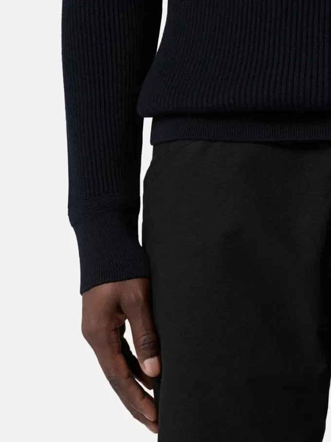 Pullover mit Rundhalsausschnitt und gerippten Bündchen