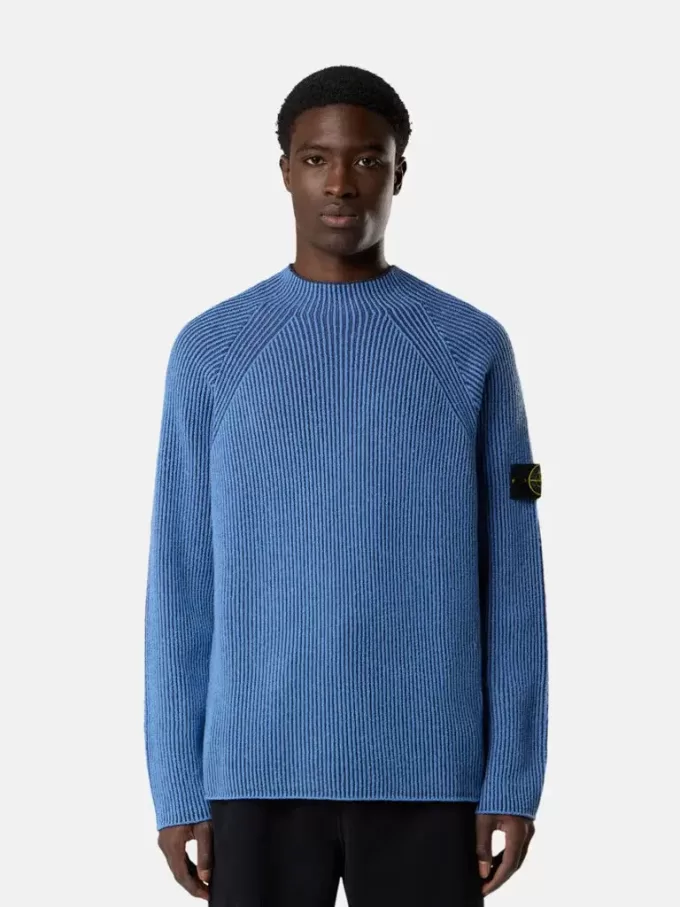 Pullover mit Stehkragen und Vanisé-Rippstruktur Pullover mit Stehkragen und Vanisé-Rippstruktur