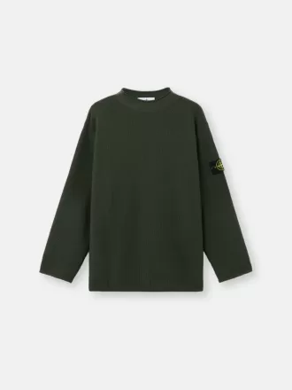 Pullover mit Stehkragen und Ziernähten