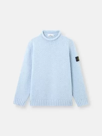 Pullover mit Stehkragen und Ziernähten