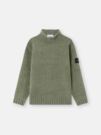 Pullover mit Stehkragen und Ziernähten