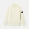 Pullover mit Stehkragen und Ziernähten