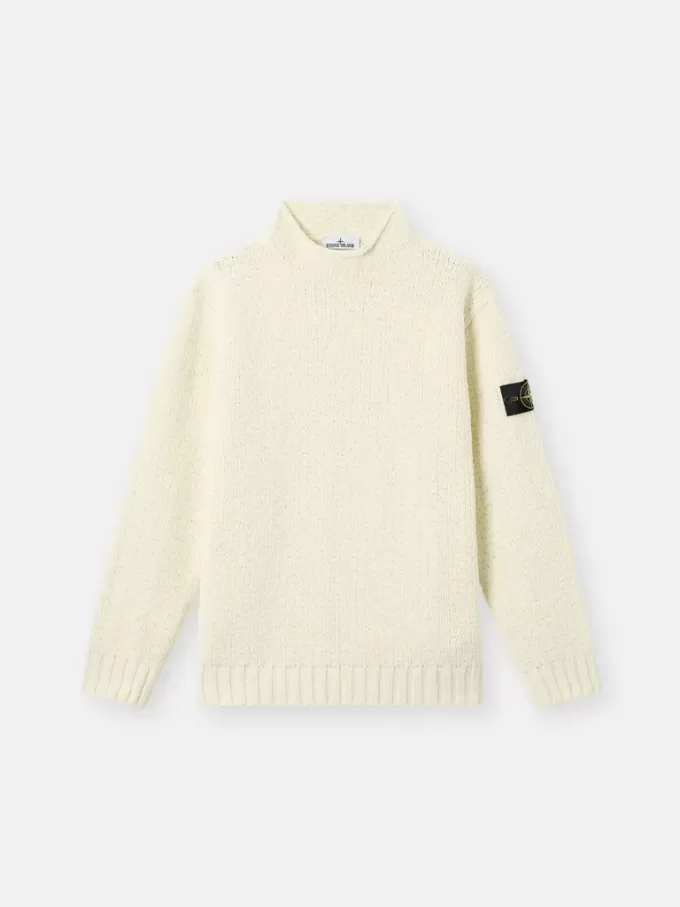 Pullover mit Stehkragen und Ziernähten