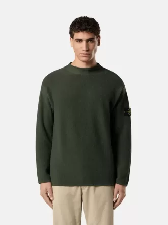 Pullover mit Stehkragen und Ziernähten