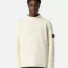 Pullover mit Stehkragen und Ziernähten