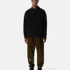 Pullover mit Stehkragen und Ziernähten