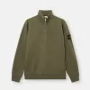 Regular-Fit-Sweatshirt mit halbem Reißverschluss und gerippten Einsätzen Regular-Fit-Sweatshirt mit halbem Reißverschluss und gerippten Einsätzen