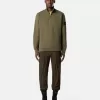Regular-Fit-Sweatshirt mit halbem Reißverschluss und gerippten Einsätzen Regular-Fit-Sweatshirt mit halbem Reißverschluss und gerippten Einsätzen