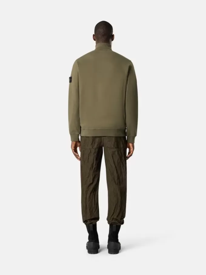 Regular-Fit-Sweatshirt mit halbem Reißverschluss und gerippten Einsätzen Regular-Fit-Sweatshirt mit halbem Reißverschluss und gerippten Einsätzen