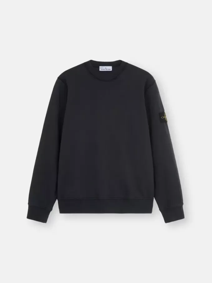 Regular-Fit-Sweatshirt mit Rundhalsausschnitt und elastischen Bündchen