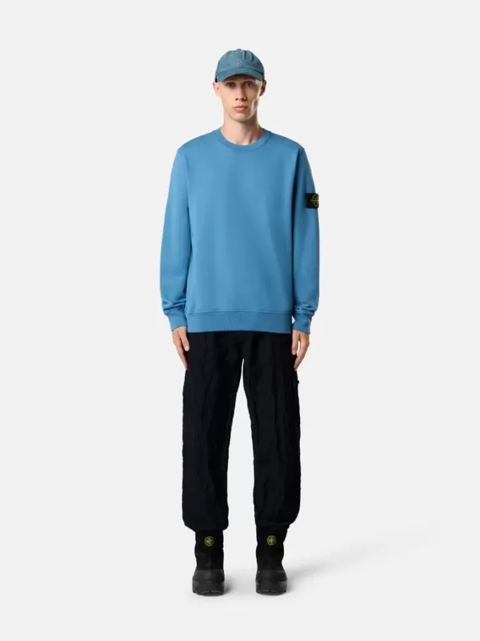 Regular-Fit-Sweatshirt mit Rundhalsausschnitt und elastischen Bündchen