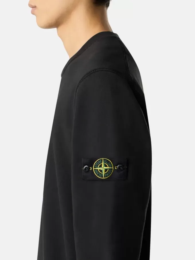 Regular-Fit-Sweatshirt mit Rundhalsausschnitt und elastischen Bündchen