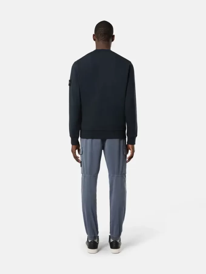Regular-Fit-Sweatshirt mit Rundhalsausschnitt und elastischen Bündchen